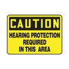 Accuform® MPPE675VP Caution Sign, CAUTION, 7 in H x 10 in W, Black on Yellow, Plastic, Fastened Mount
