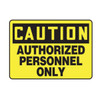 Accuform® MADM602VP Safety Sign, CAUTION, 10 in H x 14 in W, Black/Yellow, Plastic, Fastened Mount