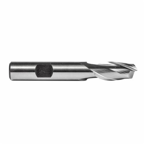 Square End Mill, Regular Length,  Single, 2 -Flute, Spiral Flute, Right Hand Cut, 30 deg Helix, Bright
