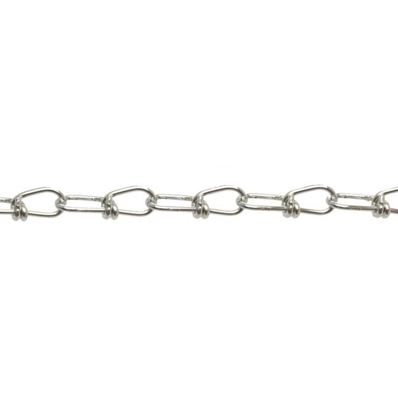Chain, Weldless, Double Loop Link, 100 ft Lg, Low Carbon Steel