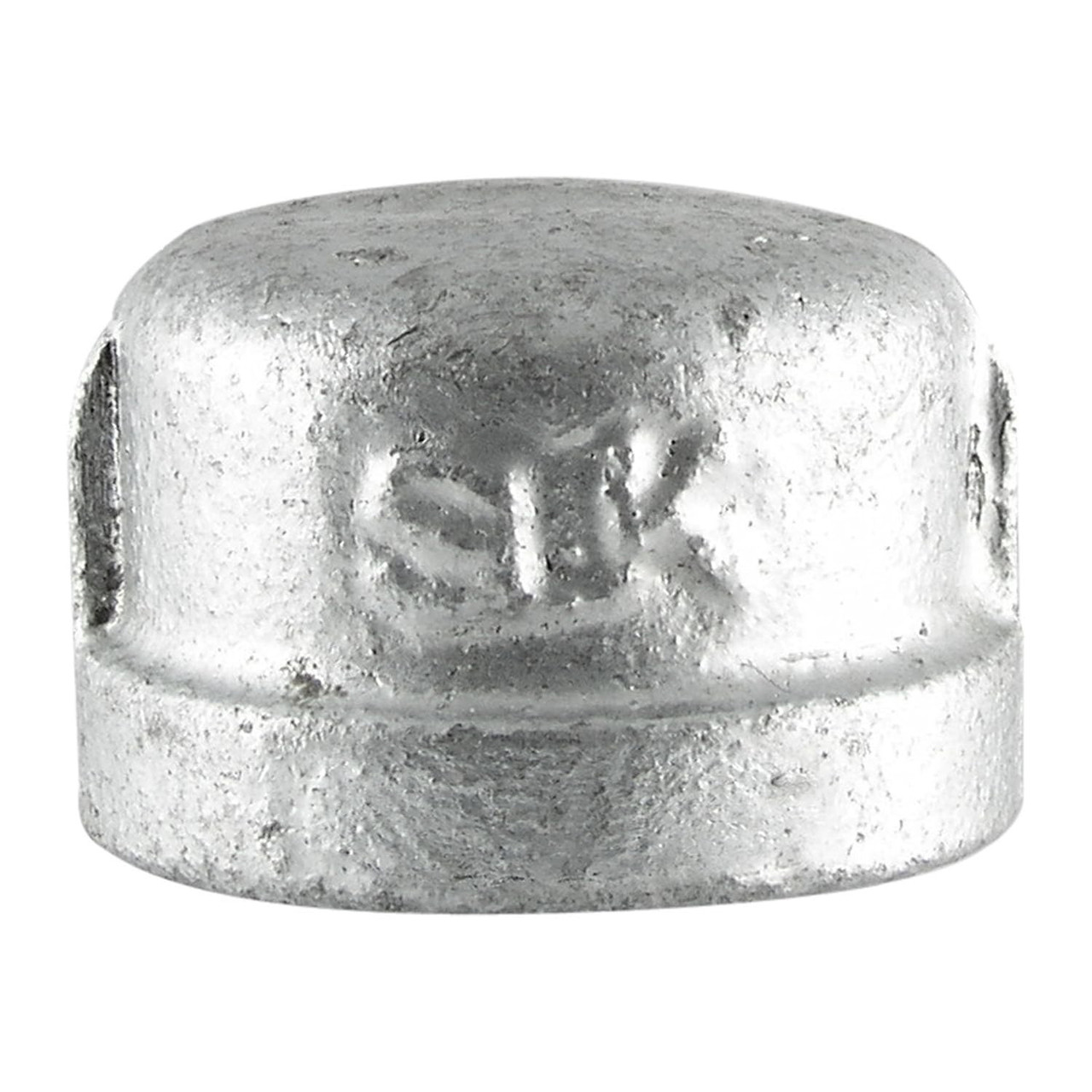Pipe Cap, Cap, NPS End, Class 150, 150 psi, Hot Dipped, Malleable Iron, Galvanized