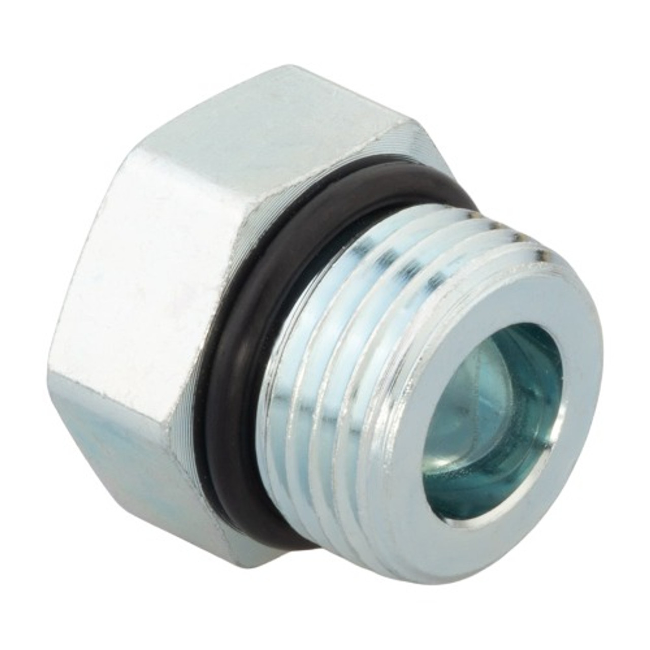 PARKER Hydraulic Adapter, Hex Head, Male SAE-ORB End, Steel, Chromium 6 Free Plated