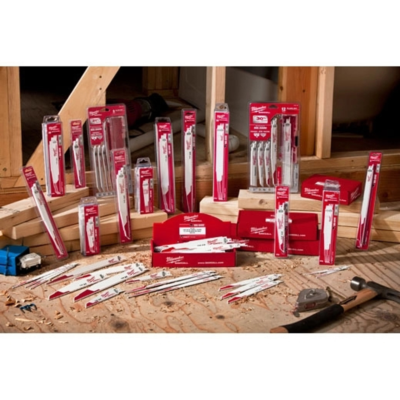 MILWAUKEE AX Sawzall Blade, Demolition,  Tapered Back, 1 in Wd, 0.062 in Thk, Matrix II Teeth, 1/2 in Tang