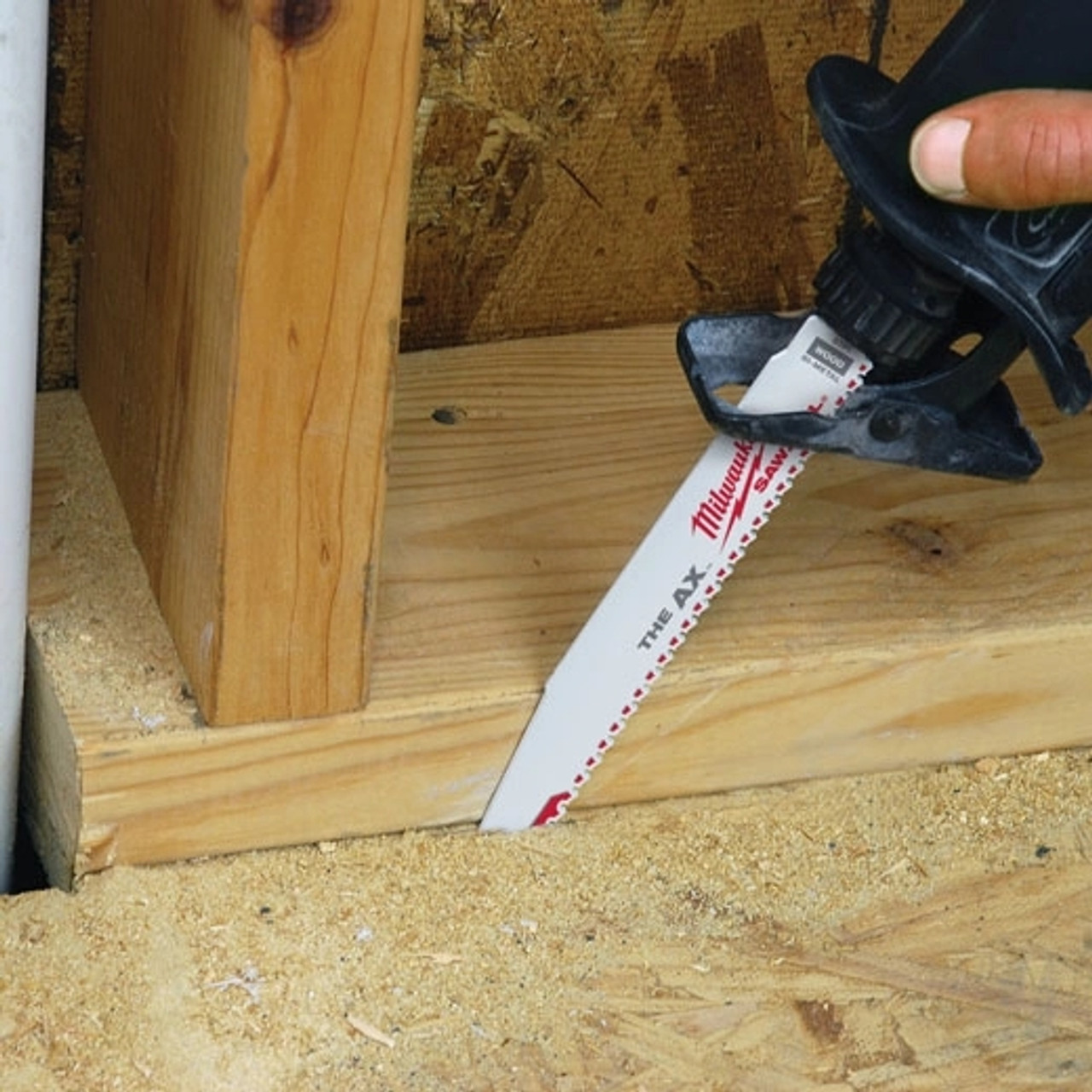 MILWAUKEE AX Sawzall Blade, Demolition,  Tapered Back, 1 in Wd, 0.062 in Thk, Matrix II Teeth, 1/2 in Tang