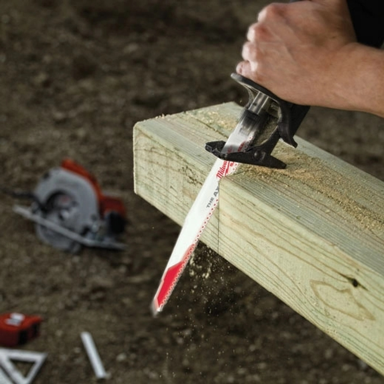 MILWAUKEE AX Sawzall Blade, Demolition,  Tapered Back, 1 in Wd, 0.062 in Thk, Matrix II Teeth, 1/2 in Tang
