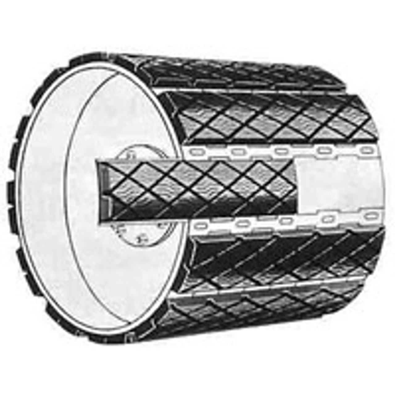 Conveyor Pulley Lagging, Style 5,  Replaceable, 60 Durometer, Rubber