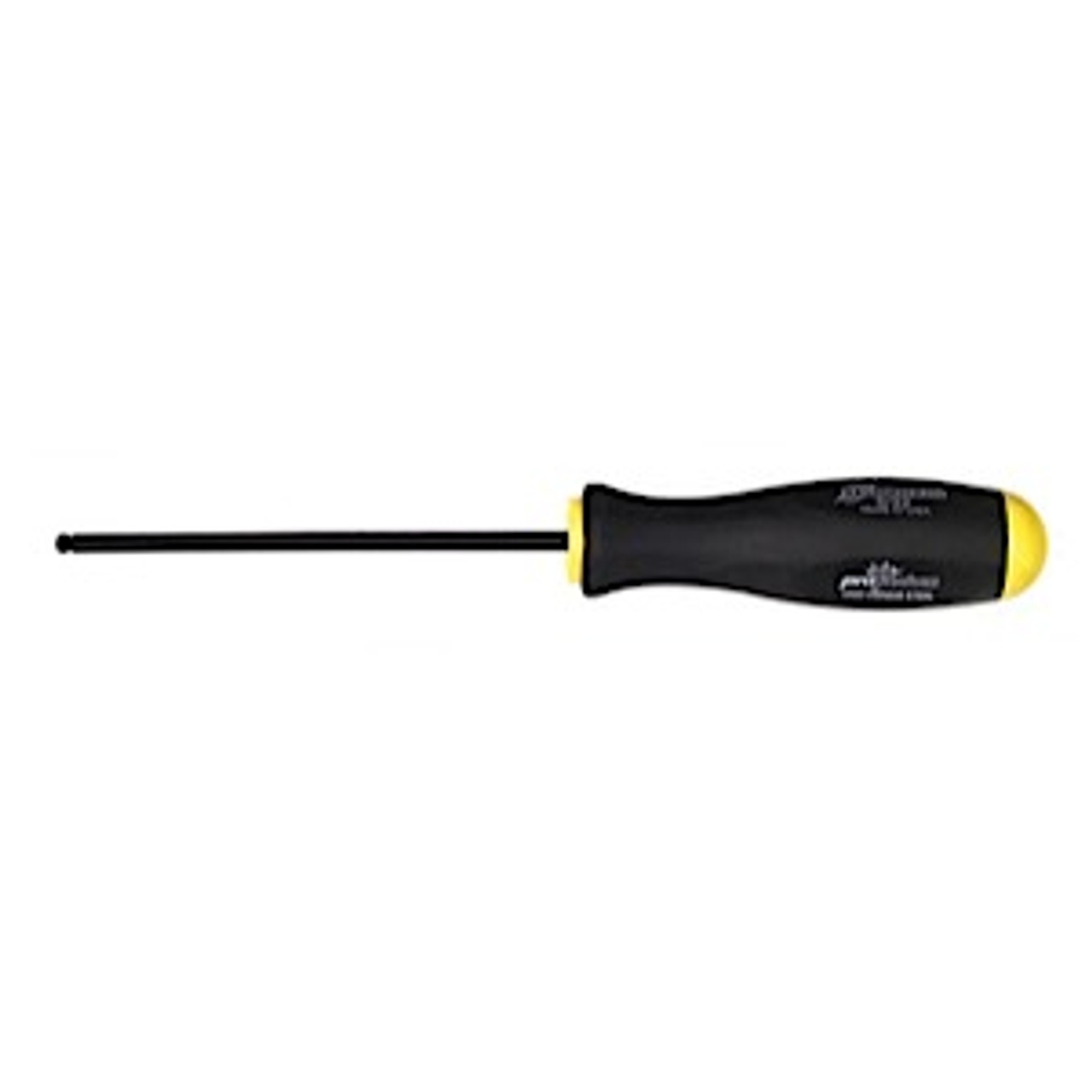 Screwdriver, Hex Shank, Carbon Steel Shank, Ergonomic, Thermoplastic,  Soft Rubber Handle, Black,  Yellow