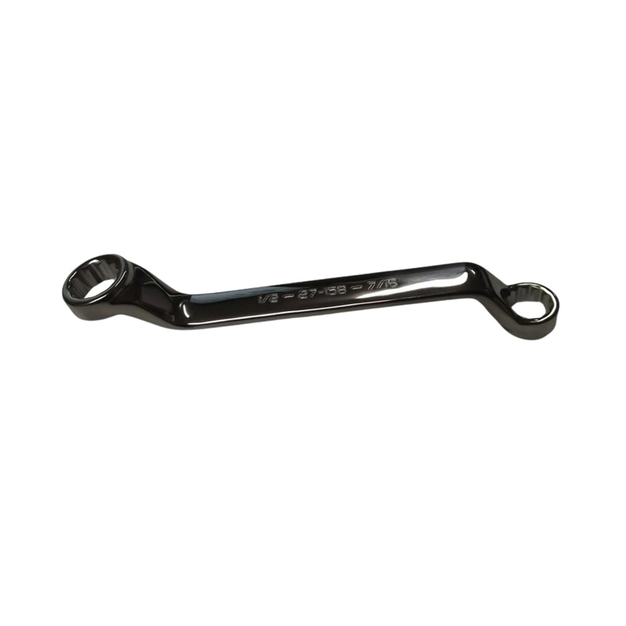 Box End Wrench, Imperial, Offset, 12 -Point, 5-1/2 in Lg, 45 deg Offset, 0.843 in Wd Box End, Short Arm