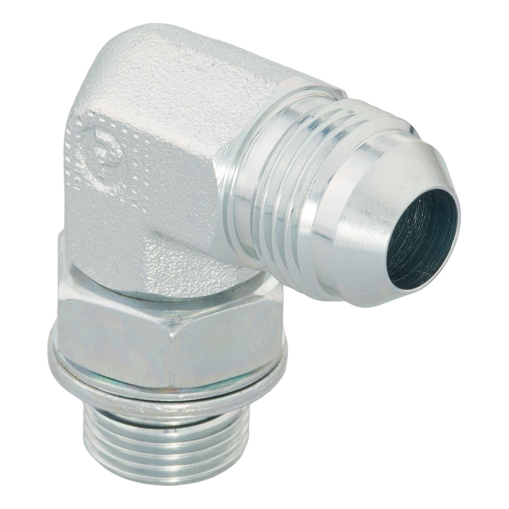 PARKER Hydraulic Elbow, High Pressure, MBSPP x 37 deg Male JIC Flare End, 90 deg, 3600 psi, Steel, Domestic