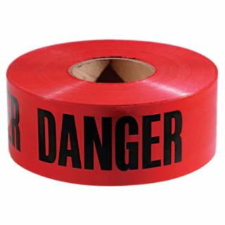 Barricade Tape, 3 in Wd, 1000 ft Lg, Plastic