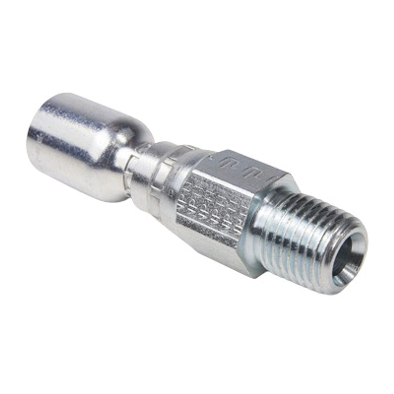 PARKER 56 Series Hydraulic Hose Fitting,Straight,MNPTF Swivel End,5000 psi,Steel,Chromium 6 Free Plated