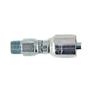 PARKER 43 Series Hydraulic Hose Fitting,Crimp Style, Straight,MNPTF Swivel End,70 deg F,Steel,Chromium 6 Free Plated