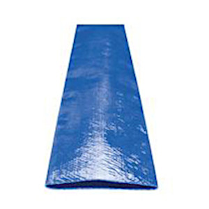 KURIYAMA Discharge Hose, Water, 100 ft Lg, Polyester Yarn, Blue, Domestic