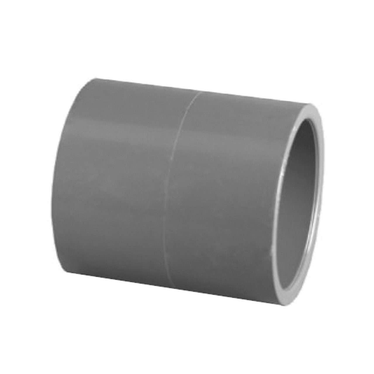 Coupling, Coupling, Socket End, SCH 80, Injection-Molded, PVC, Gray, 140 deg F, Domestic