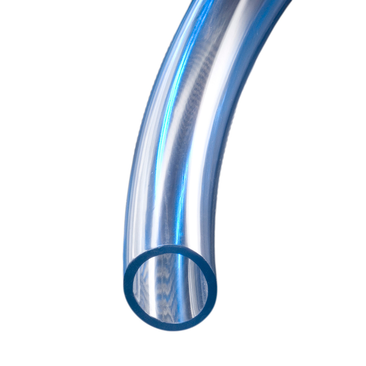 Tubing, 25 to 150 deg F, PVC, Gloss, Crystal Clear, Import