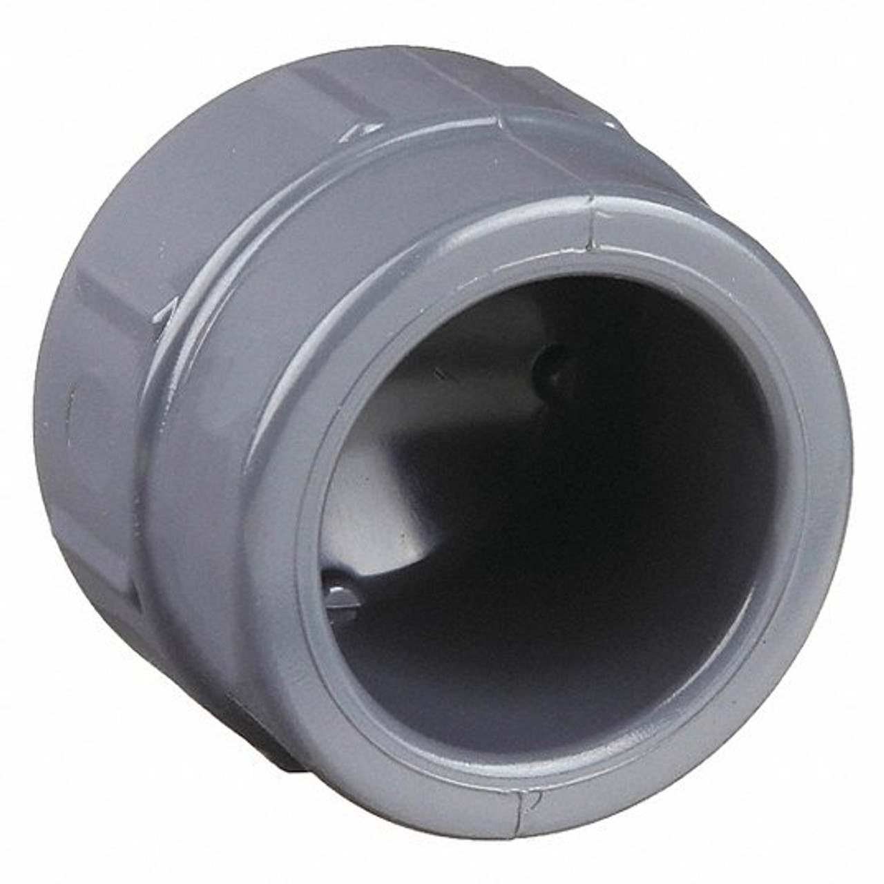 Pipe Cap, Cap, Socket End, SCH 80, Injection-Molded, PVC, Gray, 140 deg F, Domestic