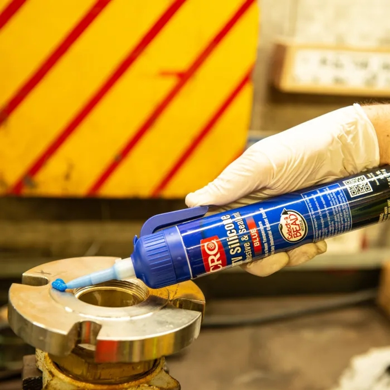 CRC Silicone Sealant, Adhesive, Pressurized Can, 8 oz Container, 8 oz, Paste, Acetic Acid, -45 to 204.4 deg C