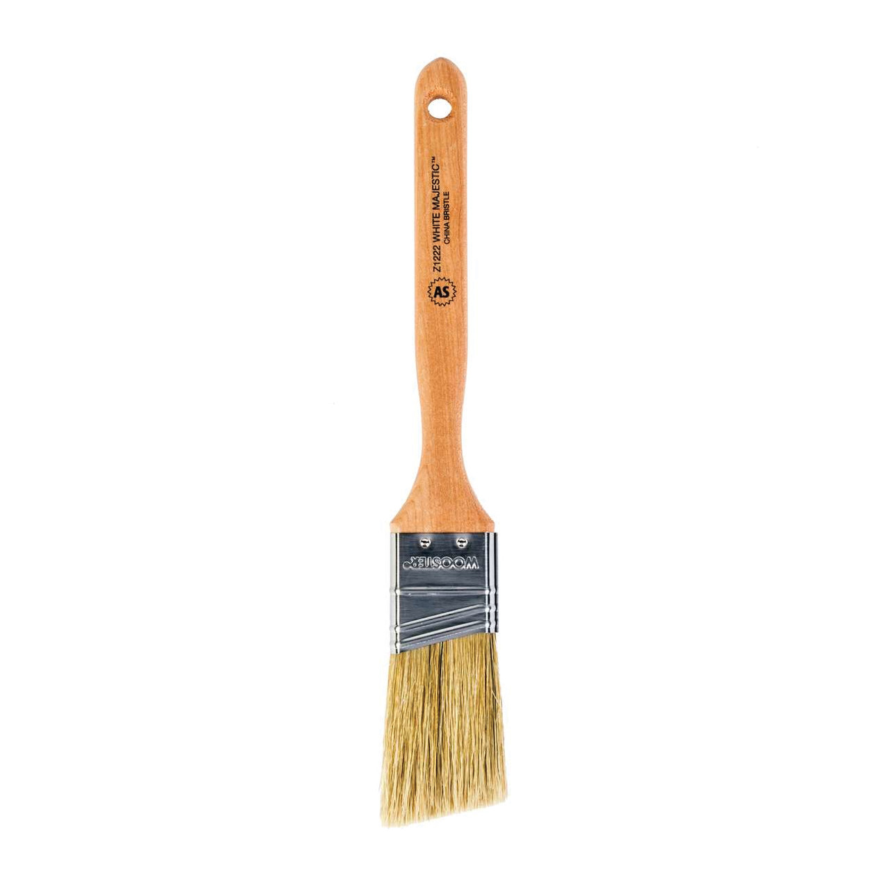 Paint Brush, Chisel, China Bristle Brush, Stainless Steel Ferrule, Sealed, Wood Handle, 1-1/2 to 2-1/2 in