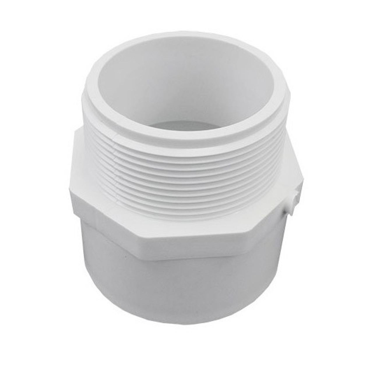 Pipe Adapter, Adapter, MNPT x Socket End, SCH 40, 125 lb, Injection-Molded, PVC, Nitrile Seal, White