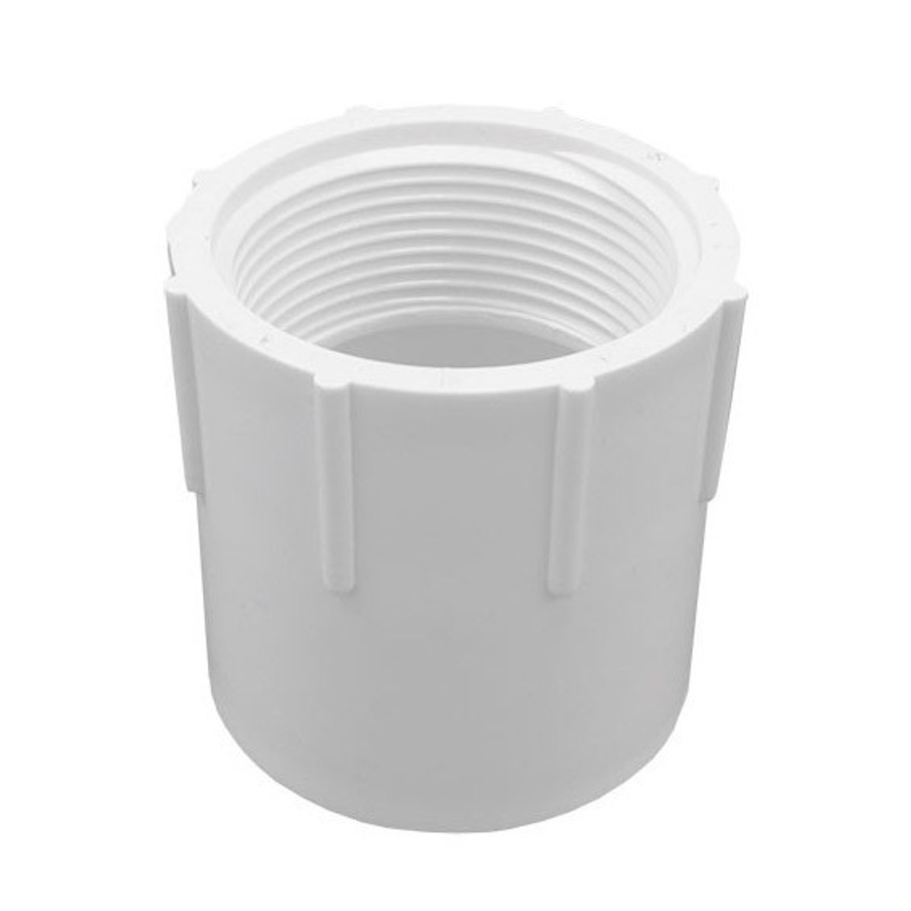 Pipe Adapter, Adapter, Socket x FNPT End, SCH 40, Molded, PVC, Nitrile Seal, White, 140 deg F, Domestic