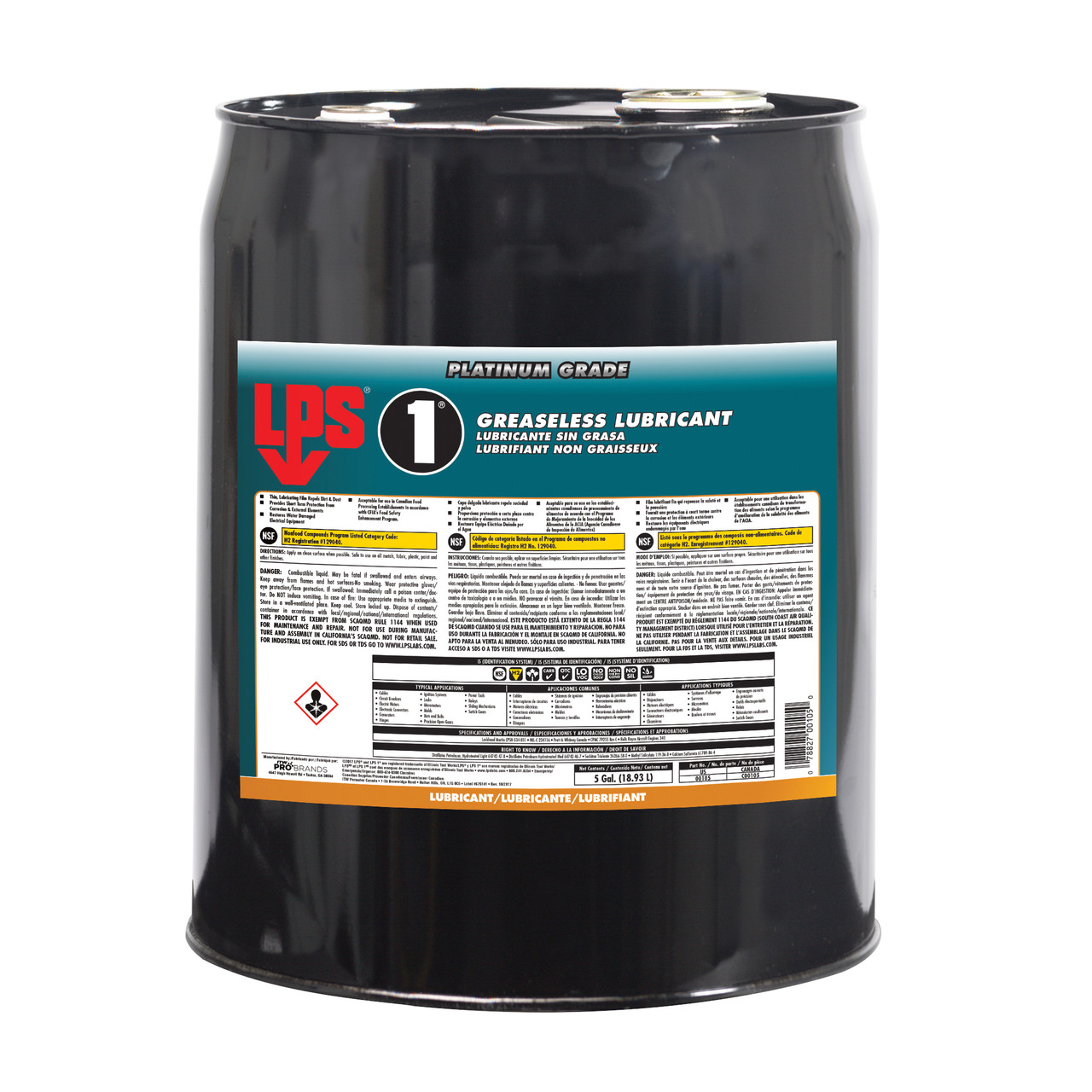 Lubricant, Greaseless, Mineral Oil Base, Liquid, Pale Amber, Characteristic, 40 to 120 deg F, Food