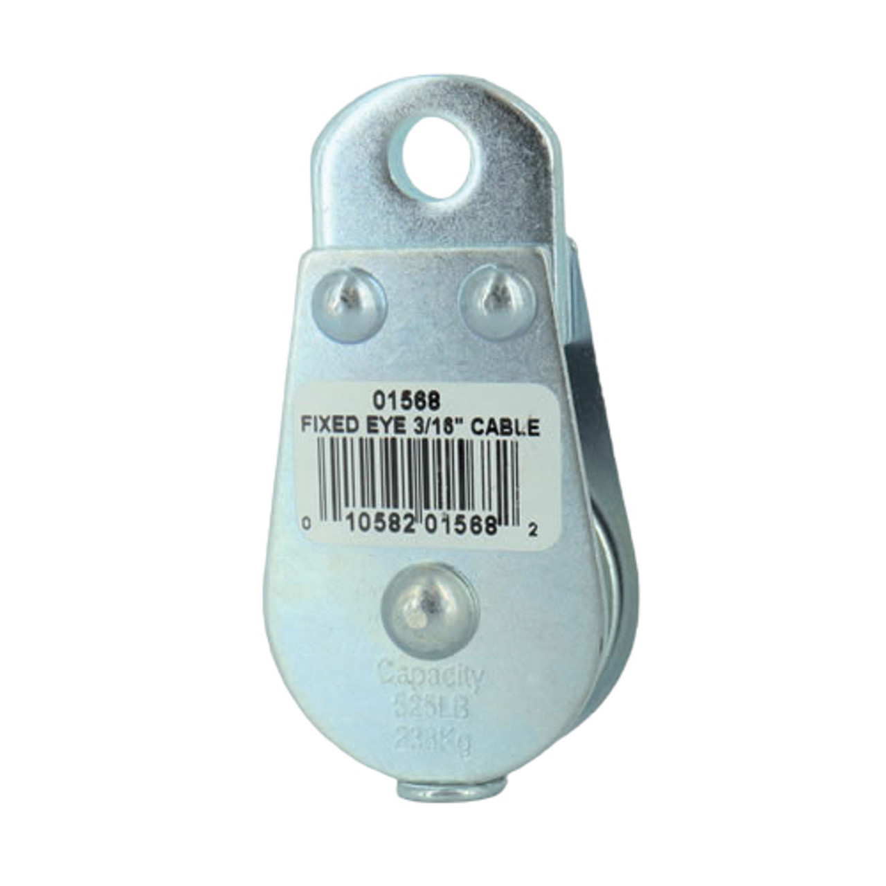 Single Sheave Block, 525 lb, 1-1/2 in OD Sheave, 7/16 in Wd Sheave