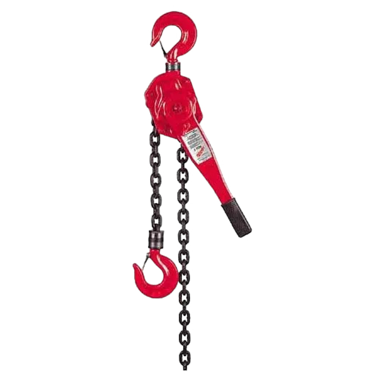 MILWAUKEE Lever Hoist, Impact-Resistant, 10 ft Ht Lift, 16-1/4 in Lg Lever, Steel Chain, Automatic/Weston Brake