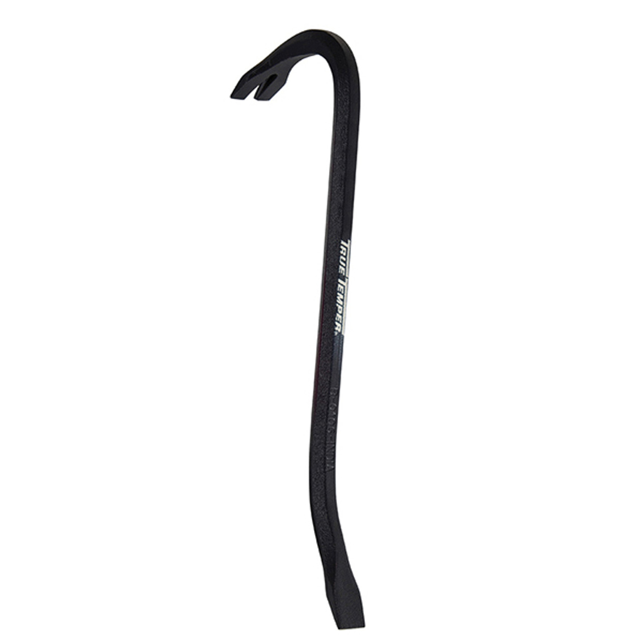 Gooseneck Wrecking Bar, Claw Tip, Hex, Carbon Steel, Black Paint