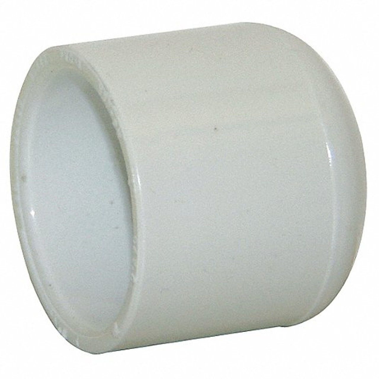 Pipe Cap, Cap, Socket End, SCH 40, 125 lb, Molded, PVC, Nitrile Seal, White, 140 deg F, Domestic