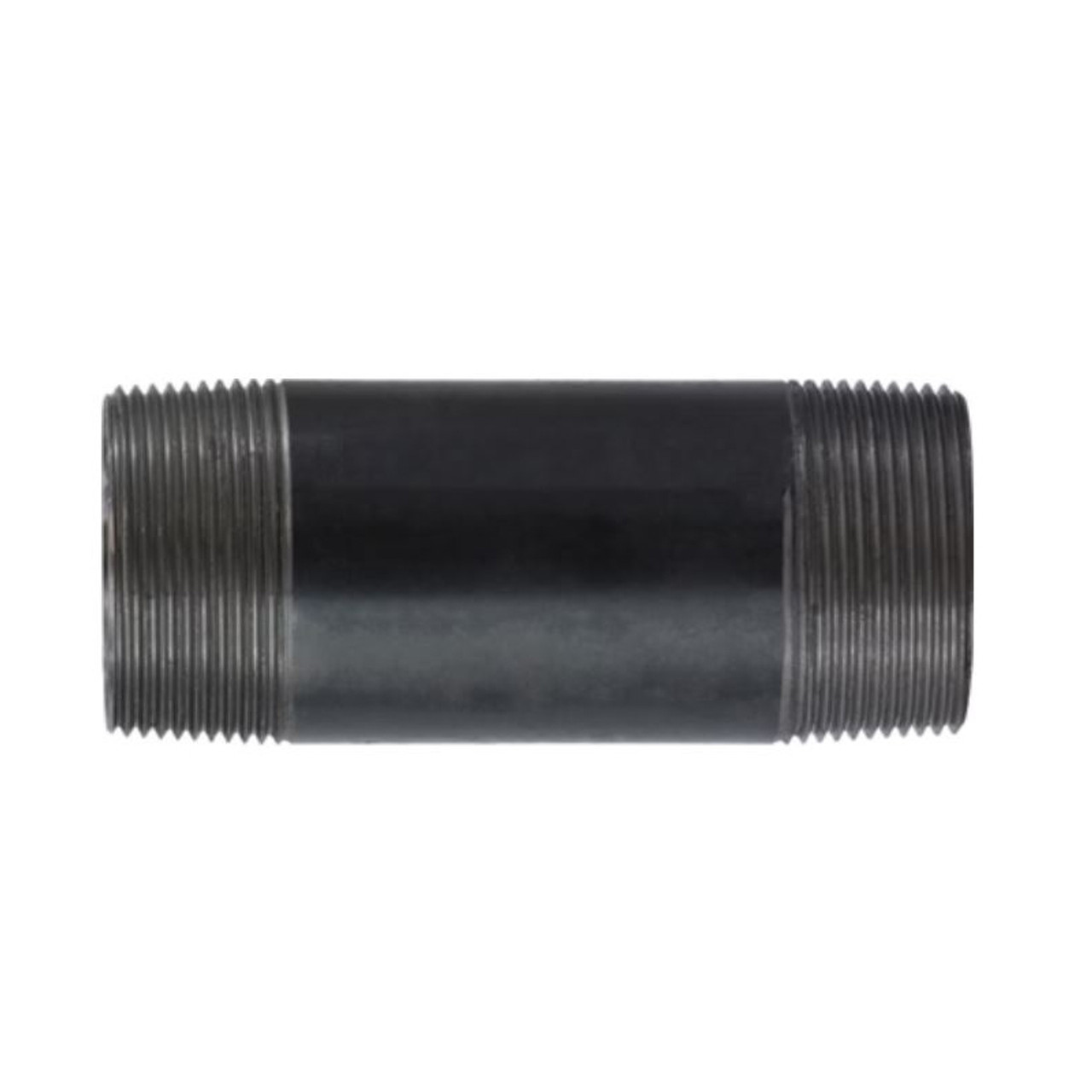 Pipe Nipple, 1-1/2 in, MNPT End, SCH 40, 1300 psi, -200 to 150 deg F, Welded, Steel, Black, Import