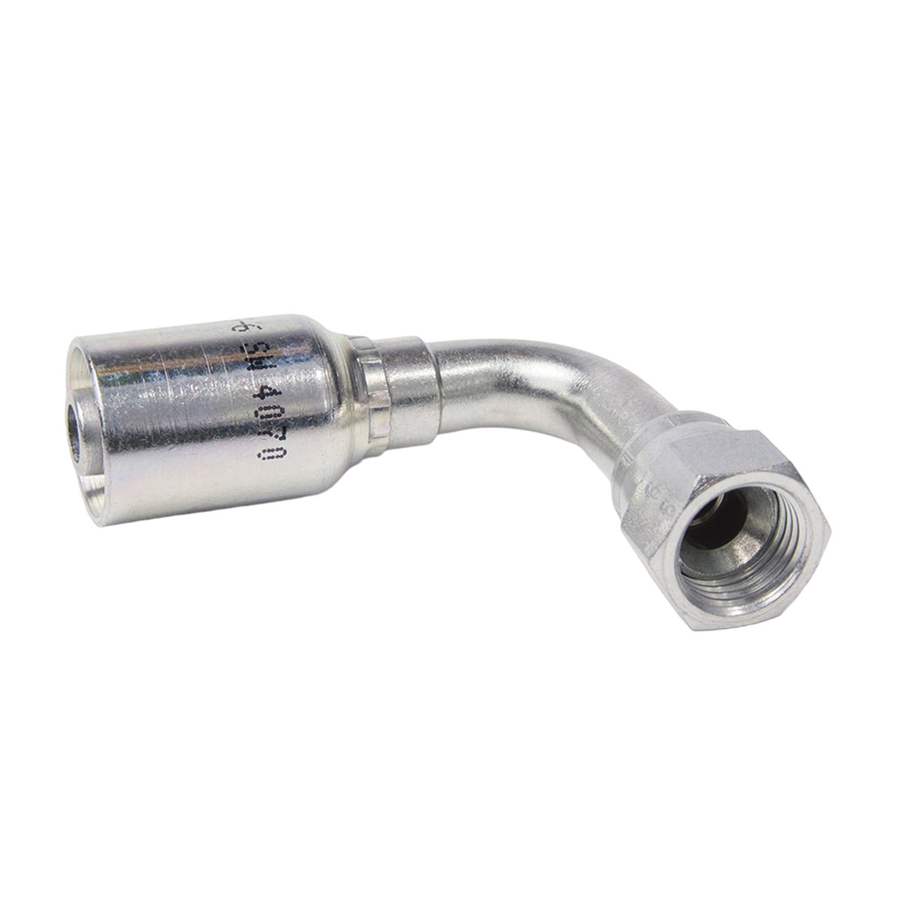 PARKER Hydraulic Elbow, Global 56 Series, Crimp Style,  Medium Drop, Hose x Female 37 deg JIC Swivel End, 90 deg, 11/16 in Hex