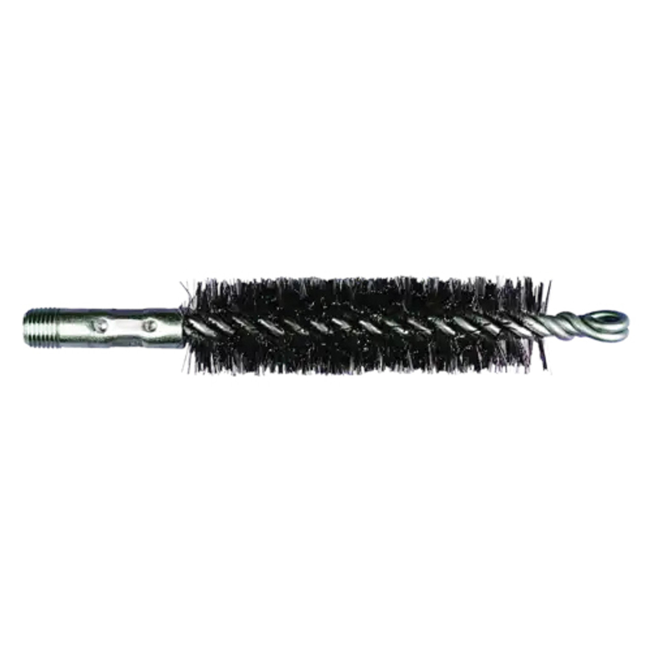 PFERD Pipe Brush, Condenser, 4 in Lg Brush, Steel Wire Fill, 0.01 in Dia Wire, 1/8 in Dia Stem, Double Spiral