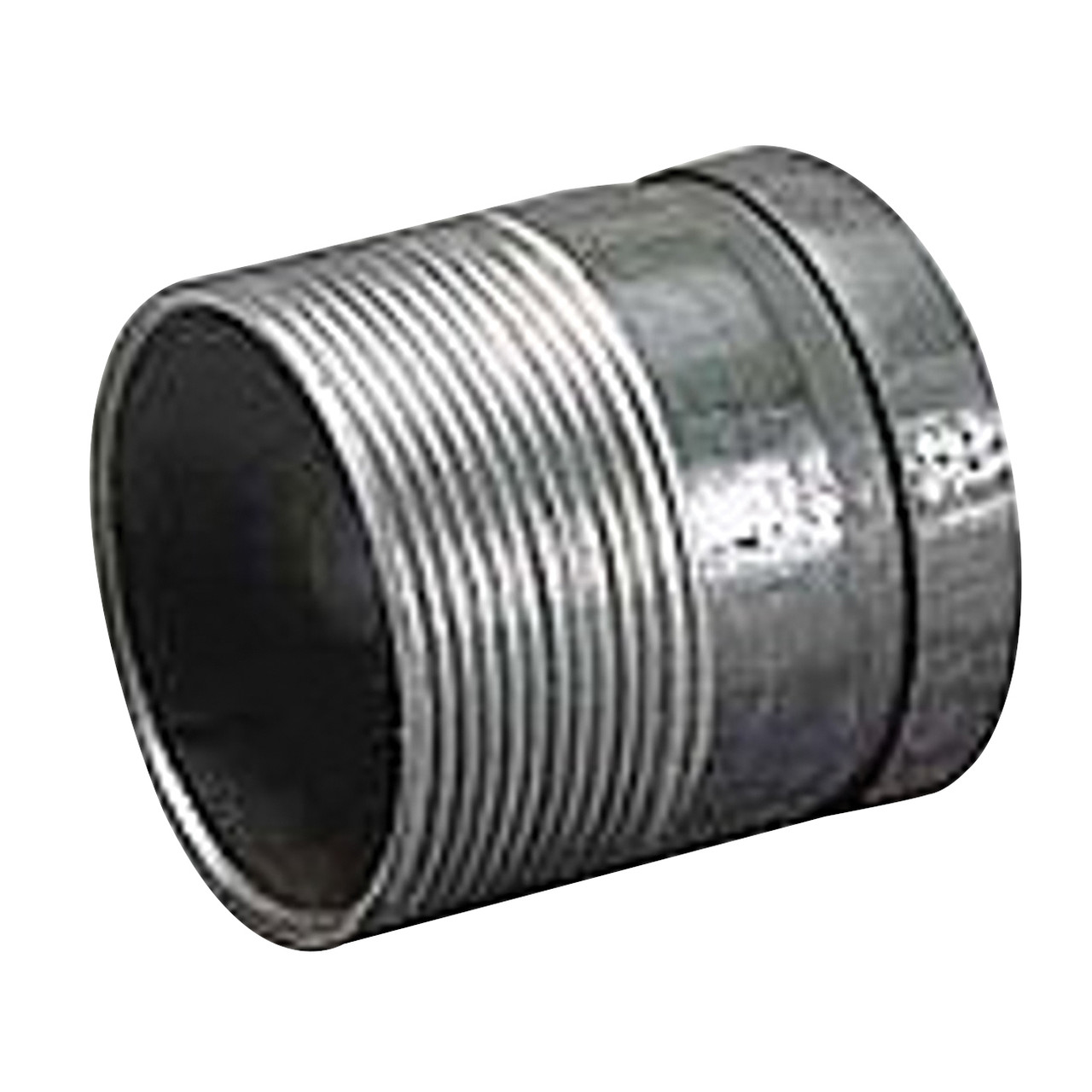 Pipe Nipple, NPT End, SCH 40, Welded, Stainless Steel, Black