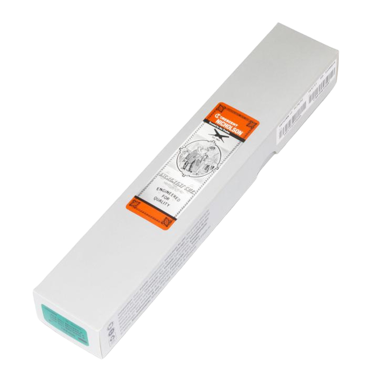 NICHOLSON Mill File, Machinists,  Rectangular, Tang, 14 in Lg