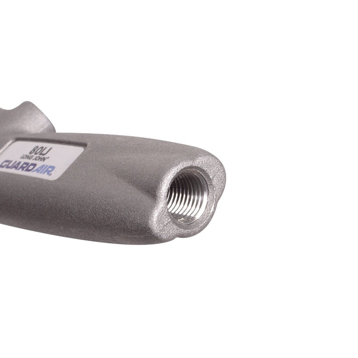 Safety Blow Gun, Solid Conical Tip, 120 psi Working, 1/4 in FNPT Thread, Aluminium, Gray, Domestic