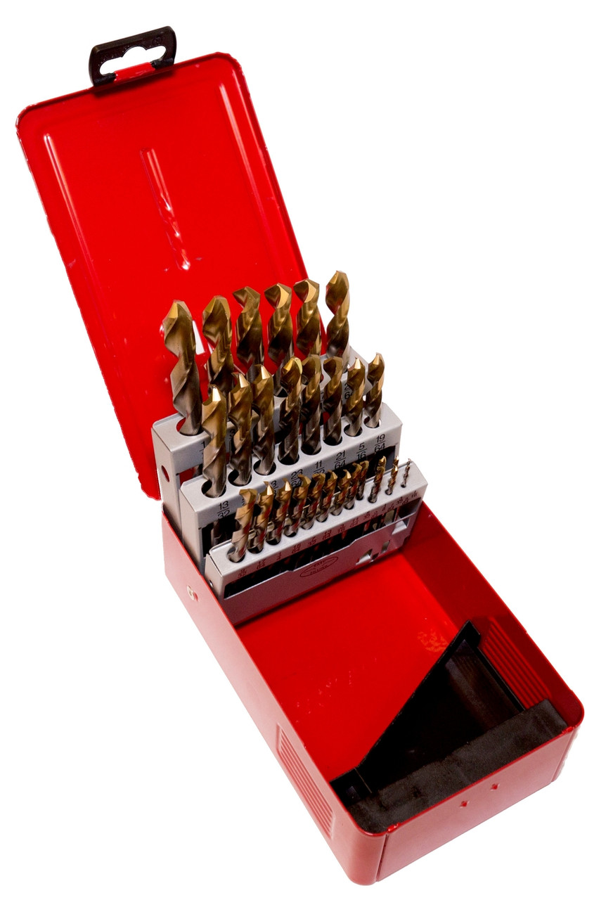 DORMER Jobber Length Drill Bit Set, Imperial, 1/16 in Drill, 1/2 in Drill, 118 deg Drill Point