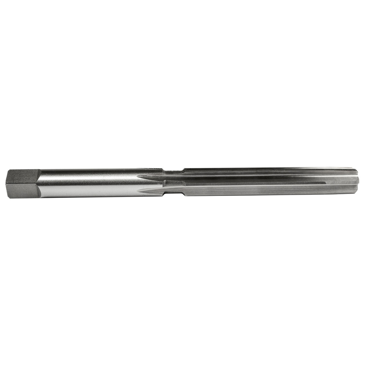 DORMER Hand Reamer, Square Shank, Straight Flute, High Speed Steel, Bright, Right Hand Cut