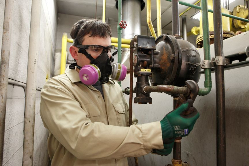 Half Mask Respirator, Air Purifying, Type C, Adjustable Headstrap, Nylon,  Silicone, Blue