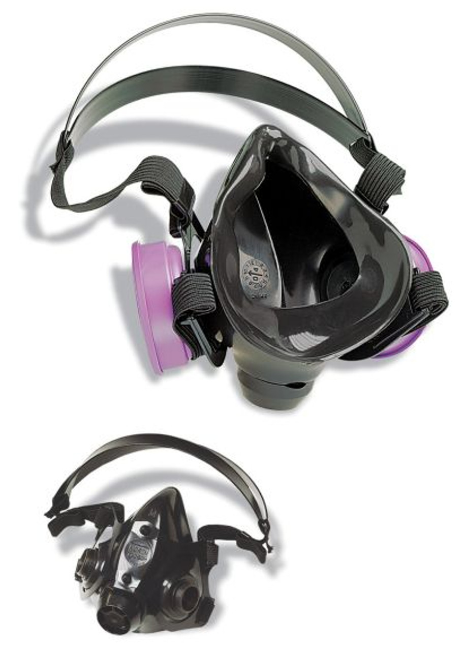 Half Mask Respirator, Air Purifying, Type C, Adjustable Headstrap, Nylon,  Silicone, Blue