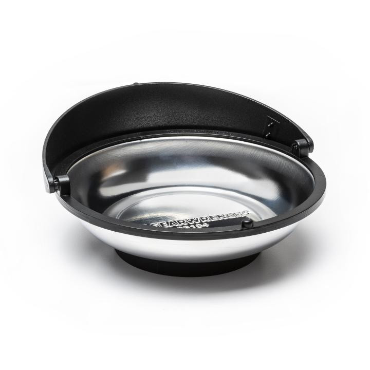 Magnetic Parts Tray, 6 in Dia, 5-1/2 in Lg, 9-1/2 in Wd, 1-3/4 in Ht, Steel, Full Polished Chrome