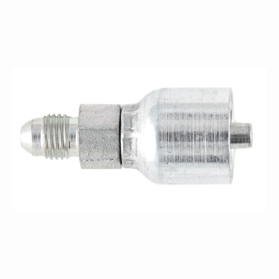 PARKER 43 Series Hydraulic Hose Fitting,Crimp Style, Straight,37 deg Male JIC Rigid x NPT End,Steel,Domestic