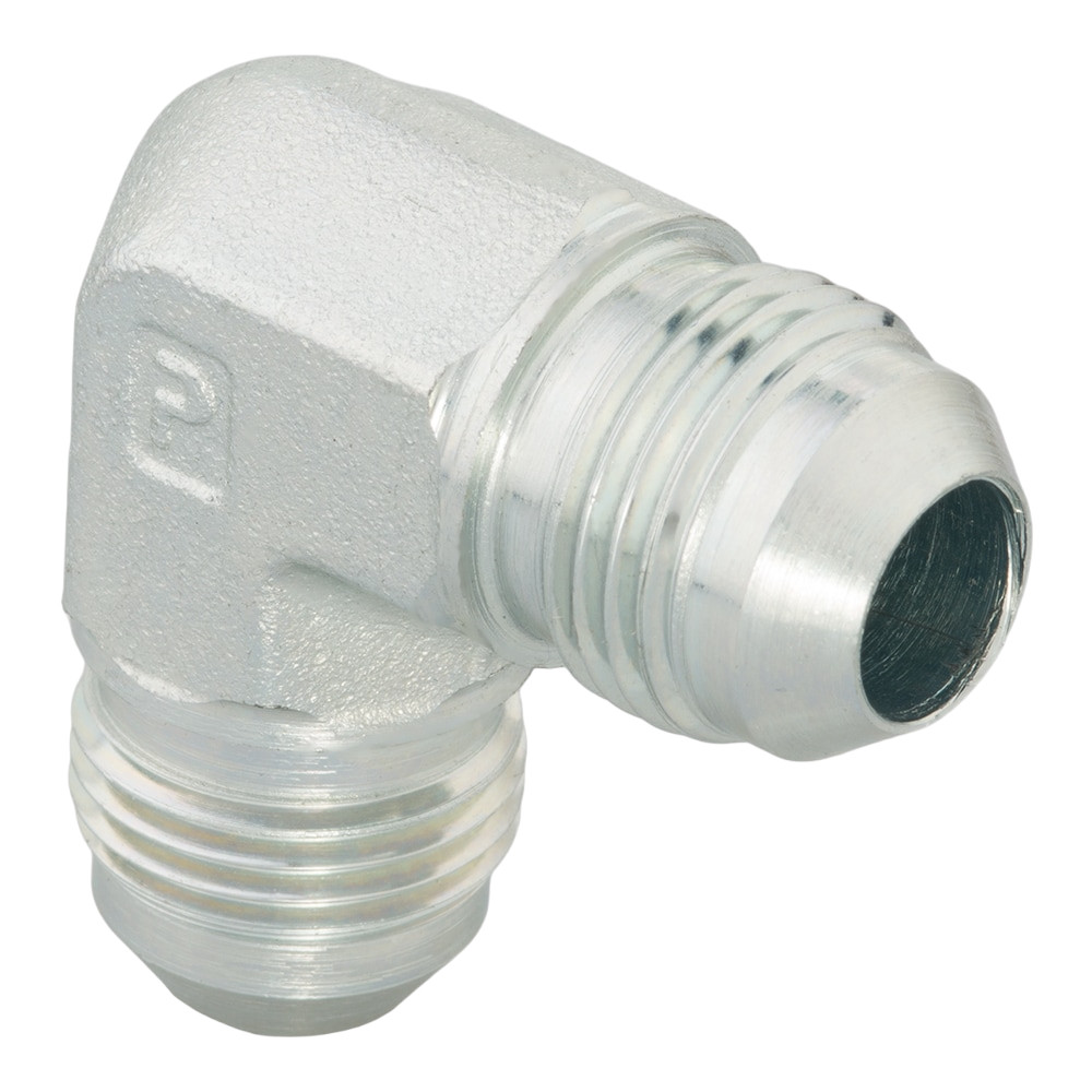 PARKER Hydraulic Elbow, Triple-Lok, High Pressure, 37 deg Male JIC Flare End, 90 deg, Steel, ToughShield Plus, Domestic
