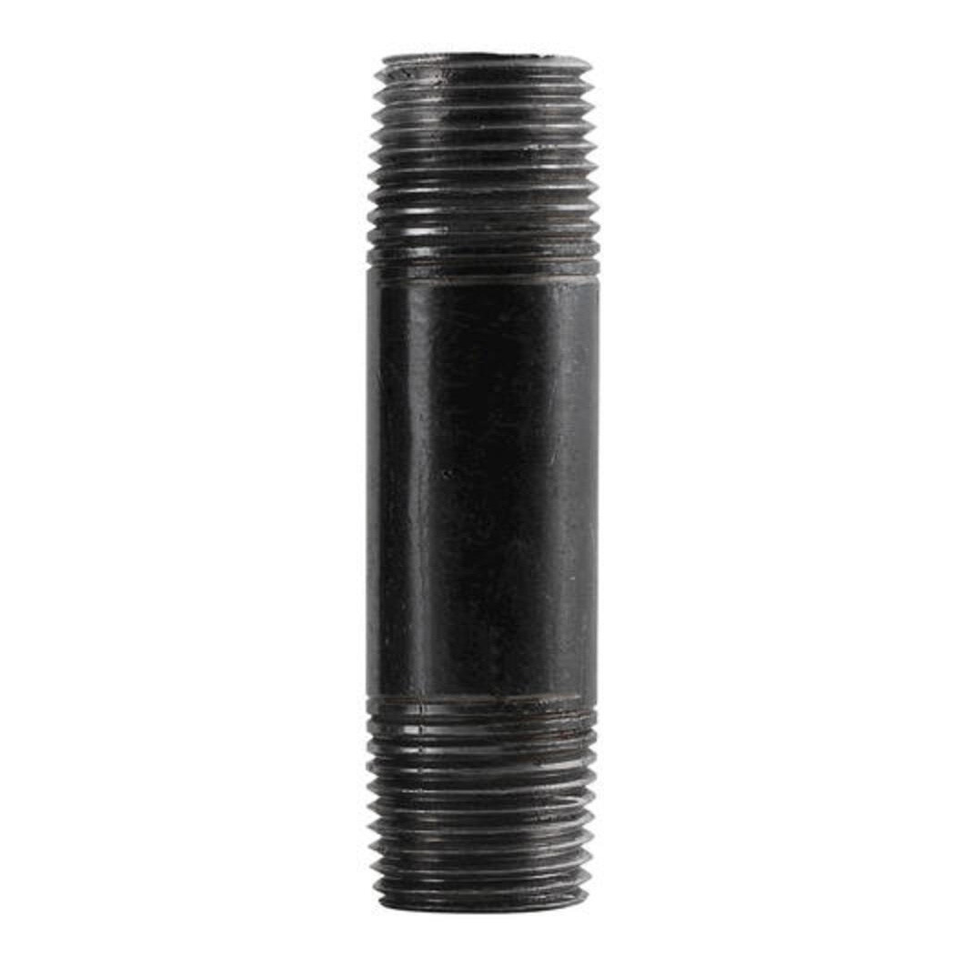 Pipe Nipple, 1/2 in, NPS End, SCH 40, 214 psi, 400 deg F, Welded, Steel, Black, 300-12