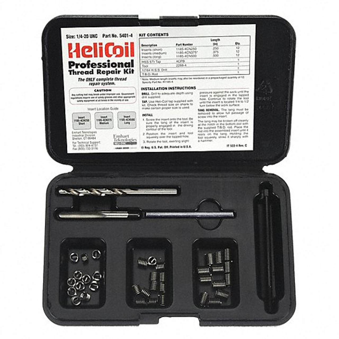 Thread Repair Kit, UNC, Stainless Steel, Plain