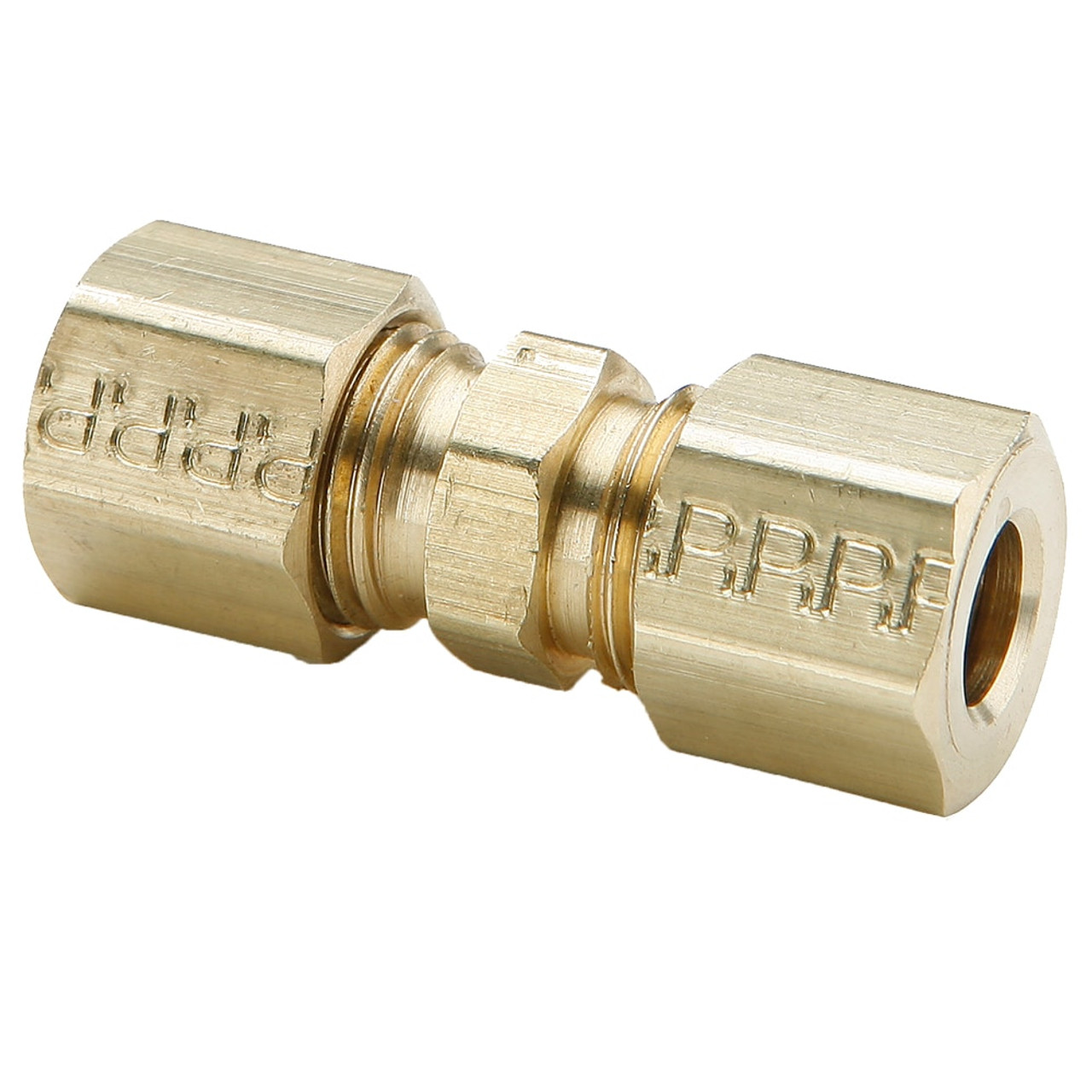 PARKER Union, Compression End, -65 to 250 deg F, Brass, Forged, Union, Fluid