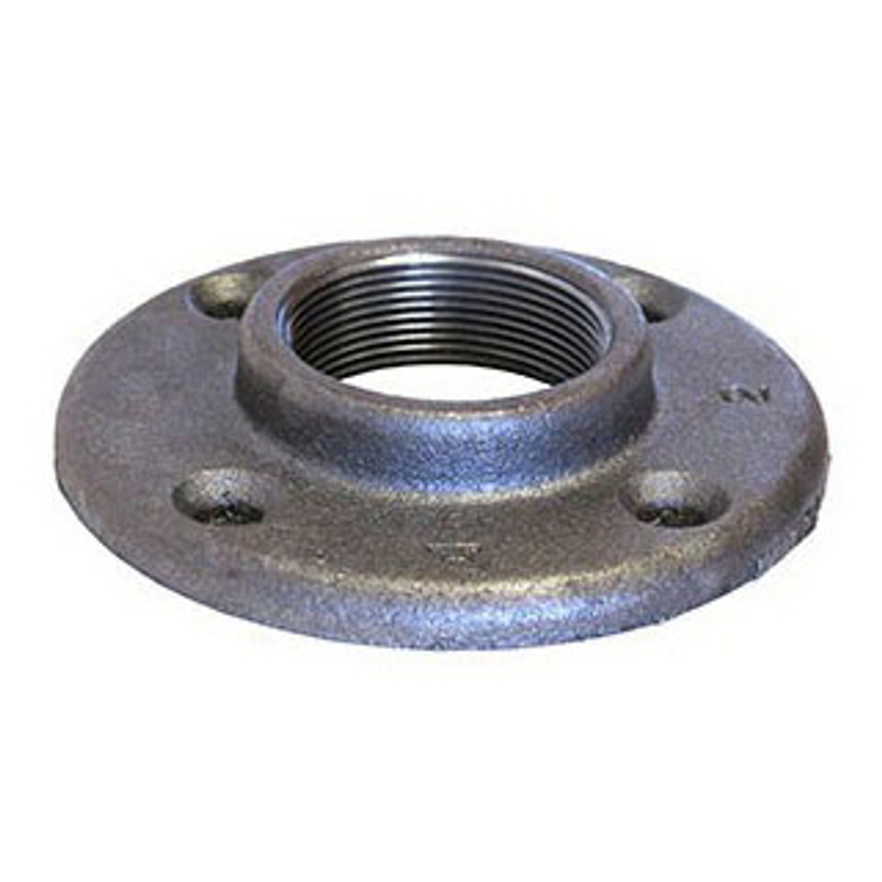 Floor Flange, -20 to 550 deg F, Flange, NPT End, SCH 40/STD, 300 psi, Malleable Iron, Black