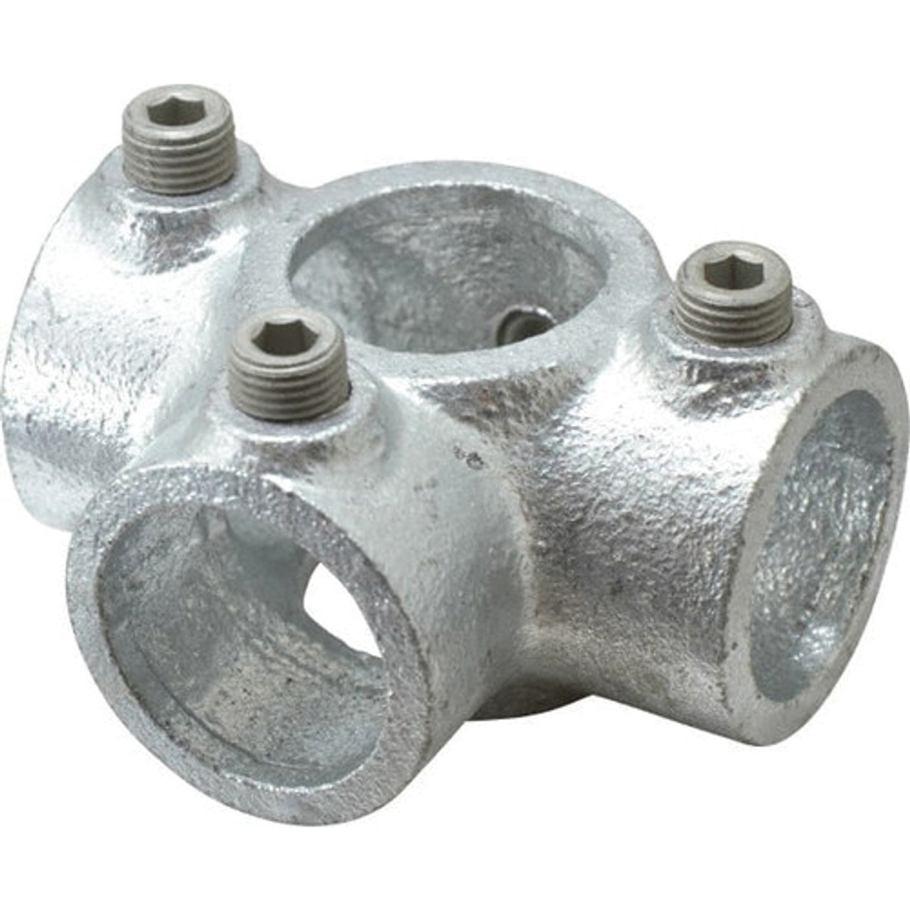 Pipe Cross, Three Socket, Cross, Malleable Iron, Galvanized
