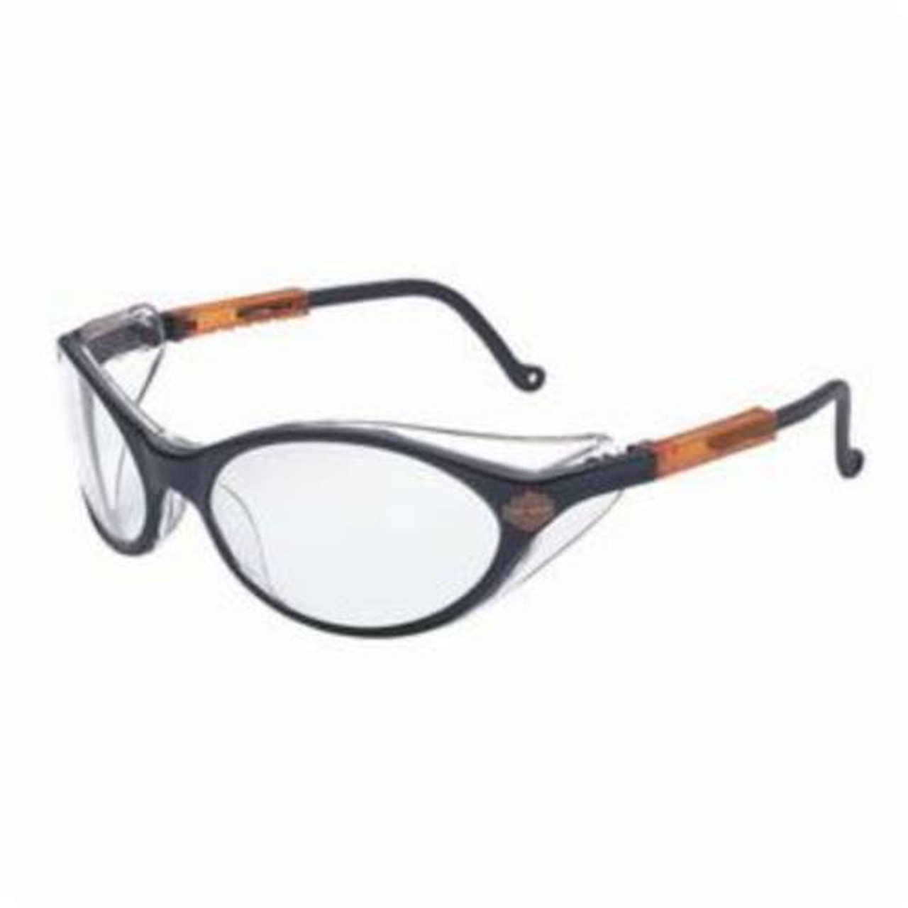 Safety Glasses, Universal, Anti-Scratch/Hard Coat Lens, Wrap Round, Plastic Frame, Polycarbonate Lens