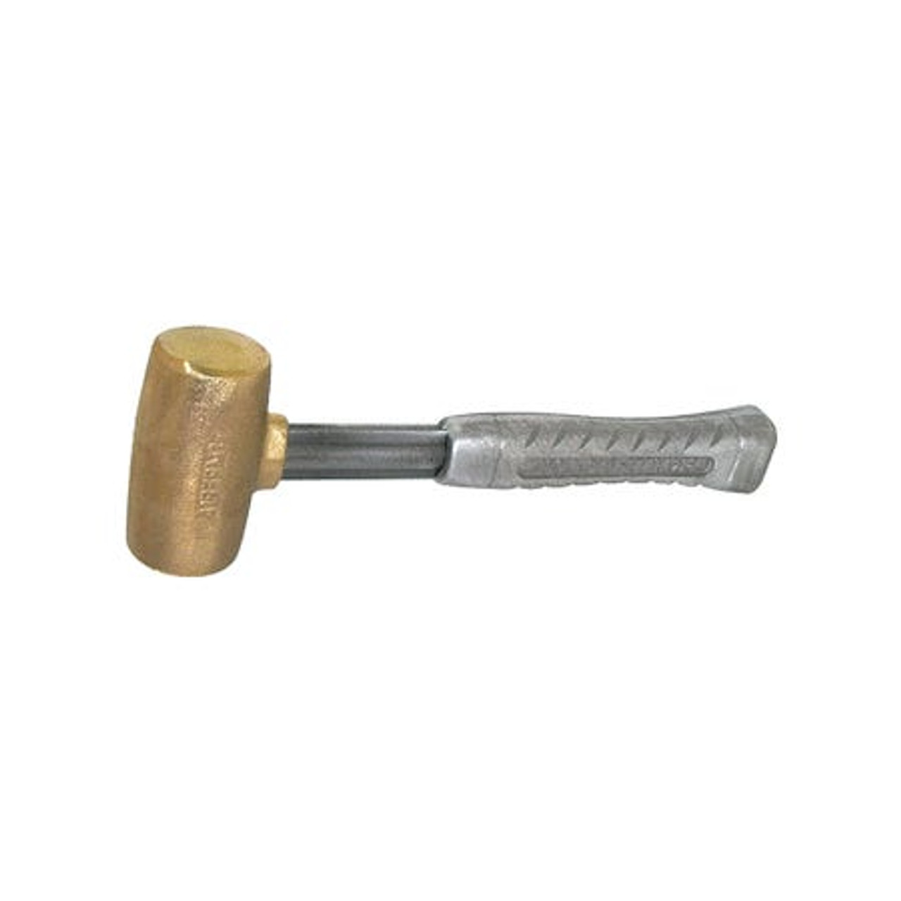 Lead Hammer, Non-Marring, 12 in Lg, 1-1/2 in Dia Face, Lead Alloy Head, Aluminium Handle, Ribbed Grip