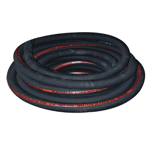 Abrasive Blasting Hose, Extreme Duty, 150 psi Working, 4-Ply Fabric Reinforcement, Black